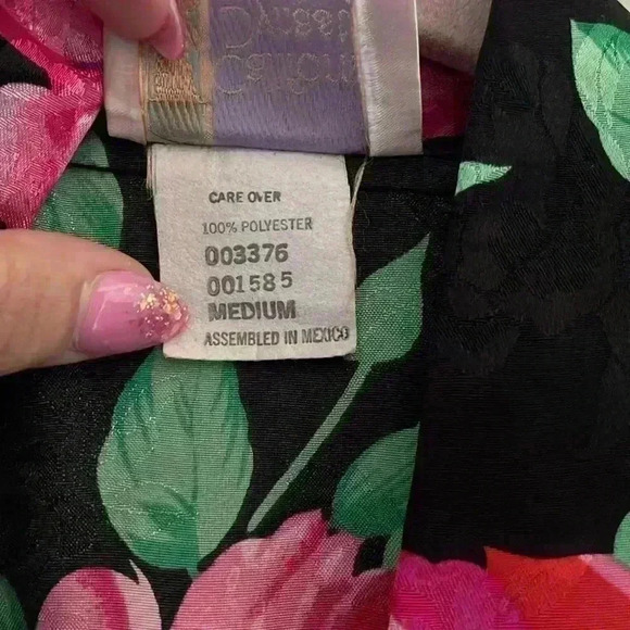 Vintage California Dynasty Women’s Floral Robe Size Medium - Picture 3 of 5